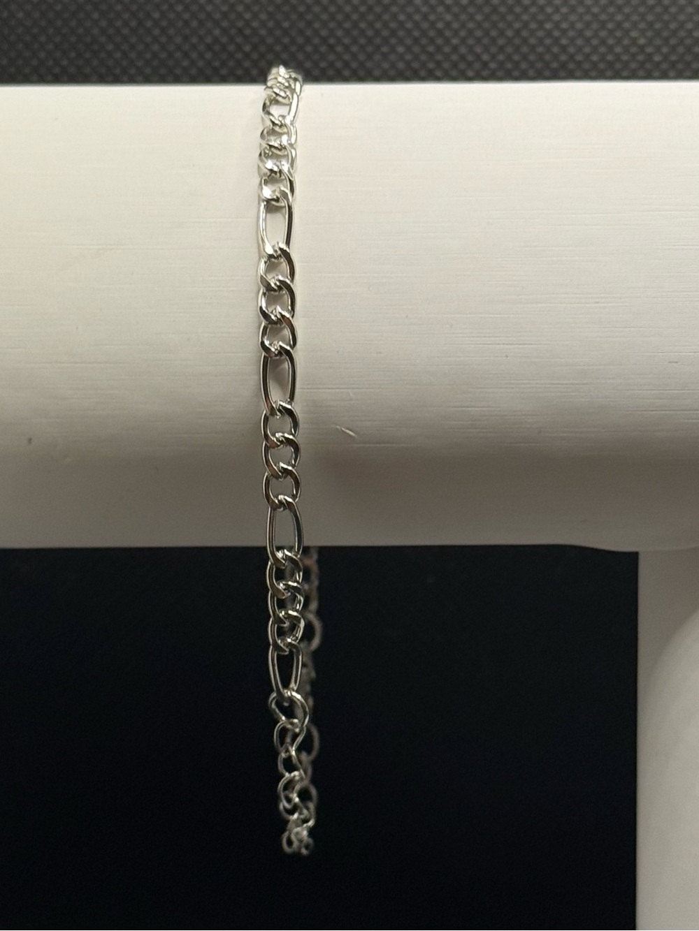 New Sterling Silver Figaro Chain Bracelet